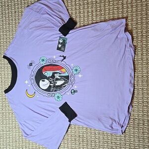 Tim Burton The Nightmare Before Christmas Disney 2X Plus Size Sleep Shirt Top